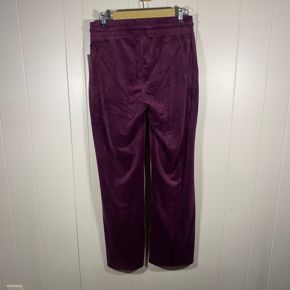 NWT Andrew Marc Sport‎ Velour Lounge Pants Plum Velvet Womens Medium - Picture 12 of 15
